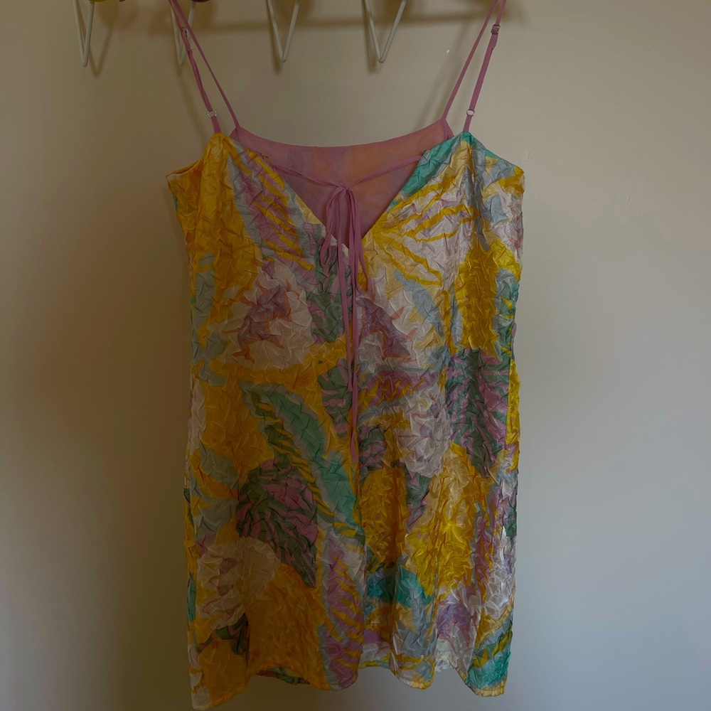 Urban Outfitters Pastel Above The Knee Tank Dress